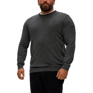 s.Oliver Herren Pullover in großen Größen – aus Baumwolle mit Logo-Stickerei