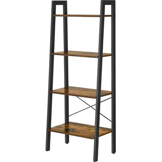 VASAGLE Bücherregal 56 x 34 x 137,5 cm Vintagebraun-Schwarz