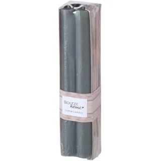 Boltze Stabkerze Melia (4-tlg., dunkelgrau, 20 cm, aus Wachs, klassisches Design, Stabkerze, Kerze, dunkelgraue Kerze, Deko) 2016074