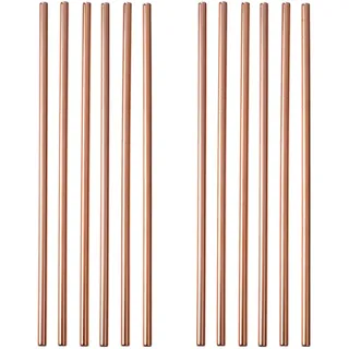 GRÄWE Strohhalme, 12er Set, silberne Trinkhalme aus Edelstahl, spülmaschinengeeignet, wiederverwendbar Metall Strohhalm,