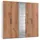 Drehtürenschrank Level by fresh to go 250 x 236 x 58 cm Weiß/Braun
