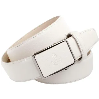 Anthoni Crown Damengürtel Leder weiß 85