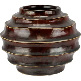 I.GE.A. Dekovase »Vase aus Keramik« Dekovase Blumenvase Modern für Tischdeko Tischvase Deko Trockenblume, braun