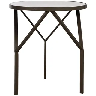 GILDE Beistelltisch Triade - Metall - anthrazitfarben - runde Form - metallische Optik - Ø 44 cm x Höhe 49 cm