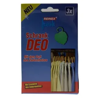 Reinex fresh Parfümierter Mottenschutz, Mit dem Duft des Zedernholzes, 1 Packung = 3 Stück