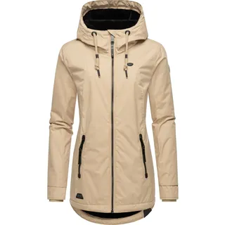 Ragwear Damen, warme Winterjacke kurz wasserdicht mit Kapuze Zuzka Winter Taupe24 Gr. L - L