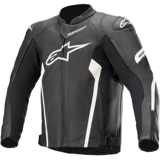 Alpinestars Faster V2 Lederjacke Herren schwarz/weiß 50