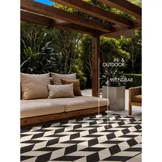 Ted Baker Terrick Wendeteppich 120 x 170 cm Schwarz/Weiß