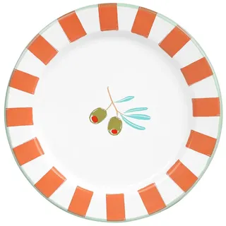 Talking Tables Emaille-Teller Oliven-Design 20 cm