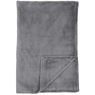 SCHIESSER Wohndecke Mia - Velvet Soft - 150 x 200 cm - Dunkelgrau