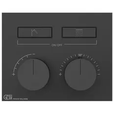 Gessi HI-FI, Fertigmontageset Unterputz-Thermostat mit Tasten-Bedienung, 2 separate Ausgänge, 63004, Farbe: Warm Bronze PVD