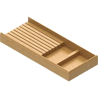 Messerblock Holz, Messerhalter Schublade 20x47,2x5cm, Eiche natur