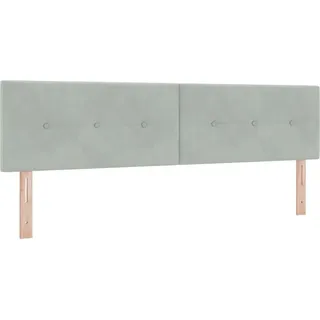 vidaXL Kopfteil Hellgrau 180 cm Samt - Hellgrau