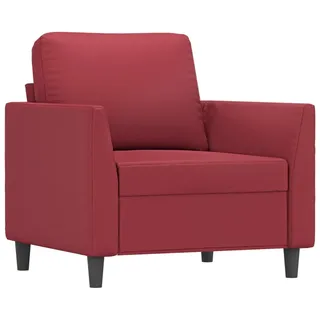 vidaXL Sessel Weinrot 60 cm Kunstleder - Rot