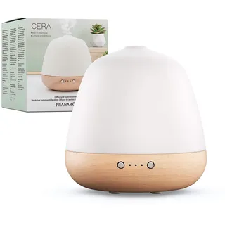 PRANAROM - Aroma Diffuser für ätherische Öle - Aromatherapie - Duftlampe - Ultraschall - Holzkeramik