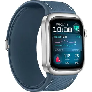 Watch D2 Blaues Komposit-Lederarmband