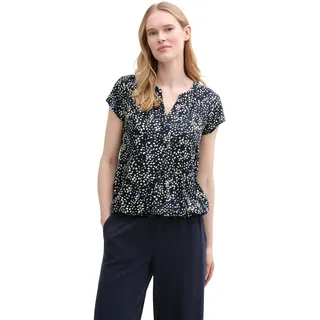 TOM TAILOR Kurzarmbluse mit grafischem Muster, bunt