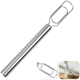 Dänischer Schneebesen,Edelstahl Teigbesen,30cm Handmixer Manuell,Teigrührer zum Mixen Rühren,Brot Backen Zubehör,Doppellöchern Schnellen Mischen,Dough Whisk für Backen,Teig,Gebäck,Dessert,Pizzateig