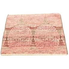 morgenland Wollteppich »Designer Teppich handgeknüpft rosa«, quadratisch, rosa