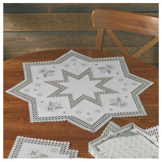 Permin Hardanger Tischdecke Stickpackung Hardanger Winter Zählmuster