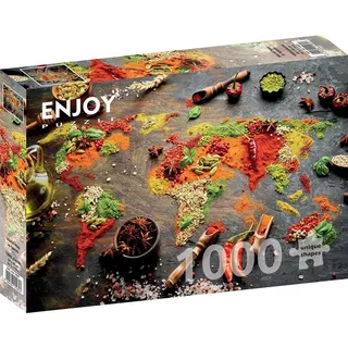 ENJOY Puzzle Gewürz-Weltkarte 1000 Teile