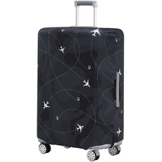 EBETA Elastisch Kofferhülle Kofferschutzhülle Gepäck Cover Reisekoffer Hülle Koffer Schutzhülle Luggage Cover mit Reißverschluss und Band (A, M)