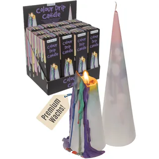 Out of the blue Kegel-Tropfkerze - Eleganter Tropfeffekt - Inkl. Geschenkkarton - Für stilvolle Deko & Kerzenhalter - Größe 20 x 5,5 cm in Farbbox - Stimmungsvolle Akzente für jedes Zuhause