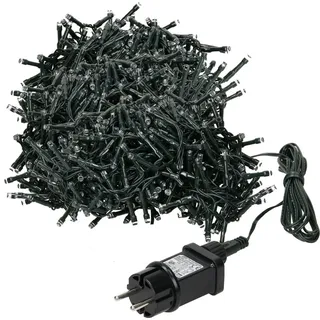 ECD Germany LED Cluster Lichterkette Bunt, 36m, 1800 LEDs Multifunktion 8 Modi mit Timer Weihnachtsbeleuchtung für Innen und Außen IP44 Weihnachtsbaum - Grün