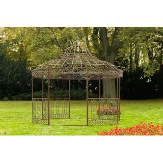 CLP Luxus Pavillon Romantik V2 rund 350 cm | Farbe antik braun - Braun