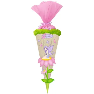 Ursus 9770001 - Schultüte Bastelset, Green & Easy, Elfe, Höhe ca. 68 cm, Durchmesser ca. 20 cm, inklusive Bastelanleitung und Vorlagebogen zum Selbstbasteln, ideal für die Einschulung