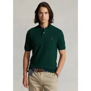 Polo Ralph Lauren für Herren. 710782592015 Grünes Piqué-Poloshirt (S), Lässig, Baumwolle, Kurzarm