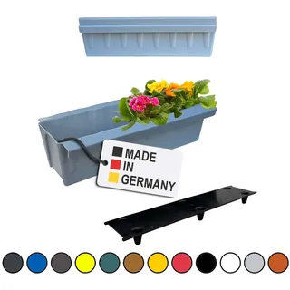 Paletten Blumenkasten 2er-Set Grau Einsatz zum an- & Einhängen Pflanzkasten