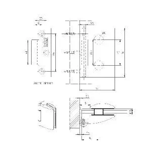 DORMA-Glas DORMA-Glas Türband m. Rahmenteil Arcos Office 25.451,Glas 8-10mm,silb...
