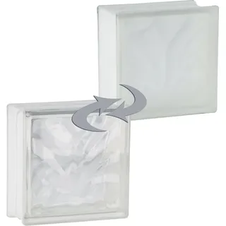 Fuchs Glasstein Wolke Weiß 19 cm x 19 cm x 8 cm 1-seitig satiniert