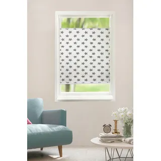 LÜTTENHÜTT Plissee »Stern« Lichtschutz ohne Bohren verspannt im Fixmaß, einseitig mit Sternen bedruckt, grau