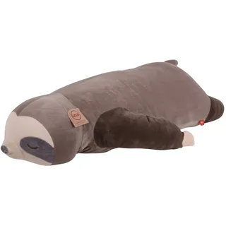 UNUS Faultier Kuscheltier Kissen, 100 cm, Grau, Schwangerschaftskissen | Seitenschläferkissen weich und flauschig, Stillkissen