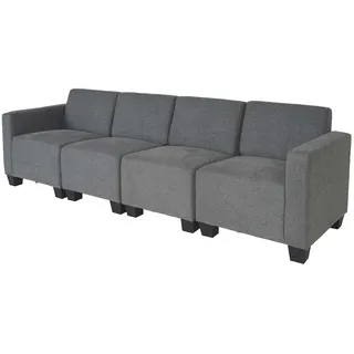 Mendler Modular 4-Sitzer Sofa Couch Lyon, Stoff/Textil ~ grau