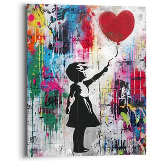 Deco-Panel REINDERS "Graffiti-Ballon", bunt (farbe bild(er): mehrfarbig), B:40cm H:50cm T:2cm, Bilder, Deco-Panel, Teenager Zimmer - Inspiriert von Banksy - Mehrfarbig - MDF -Street Art