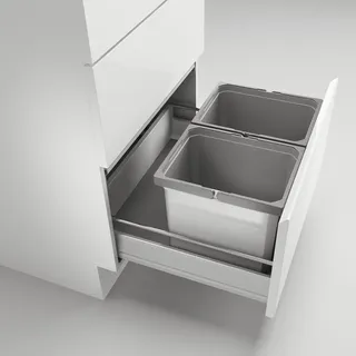 Naber Cox® Box 275 K/600-2, Abfallsammler für vorhandene Auszüge, ohne Biodeckel - Hellgrau
