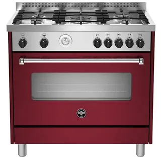 LA GERMANIA AMN965GVIT Küche 90 CM 5 Feuer Ofen A Gas Bordeaux Klasse A+