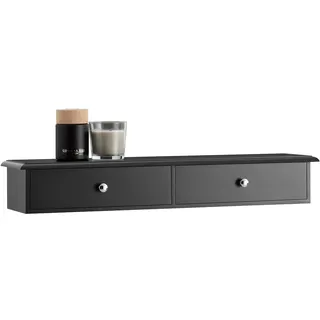 SoBuy Wandregal 64 x 10 x 15 cm Schwarz