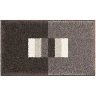 Grund Badematte , Taupe , Textil , Streifen , rechteckig , 65x115 cm , Oeko-Tex® Standard 100, Made in Europe , Heimtextilien, Badtextilien, Badematten