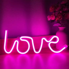 Liebe Neonlicht Pink Neon Sign Neon Love Sign Art Wandleuchte USB/Batterie LED Neon Sign Neon Wandleuchte für Mädchenzimmer Light up Love Neon Sign für Valentinstag Hochzeit