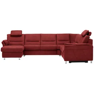 Beldomo System Wohnlandschaft , Rot , Textil , Uni , Ottomane links, U-Form , 330x262 cm , Goldenes M , Bettkasten erhältlich, Fußauswahl, Stoffauswahl, Sitzqualitäten, seitenverkehrt erhältlich, Bettfunktion erhältlich, Hocker erhältlich , Wohnzimmer, Sofas & Couches, Wohnlandschaften, Wohnlandschaften in U-Form