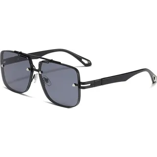 J&W herren pilotenbrille polarisierte herren-sonnenbrille Zhulati schwarz gläser - Schwarz