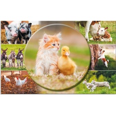 Bild Schreibunterlage 550 x 350 mm Bauernhoftiere