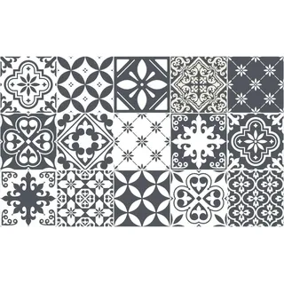 Ambiance Sticker Wandsticker Küche – Wandtattoo – Zementfliesen selbstklebend – Wandsticker Azulejos – Fliesenaufkleber für Badezimmer, 15 x 15 cm – 15 Stück – 15 Stück