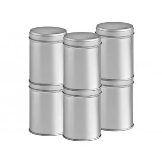 Rimoco 24er Pack große Gewürzdosen stapelbar mit extra Aromadeckel inkl. 24 Etiketten + 4 Streueinsätze | Höhe: je ca. 9,0 cm, Ø je ca. 6,4 cm | BPA-frei und lebensmittelecht