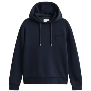 Gant Damen Reg Tonal Shield Hoodie Kapuzenpullover, Evening Blue, M EU