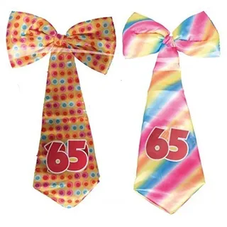 Folat 65. Geburtstag Partyschlips Bunt